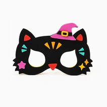 SJ4)아동 할로윈파티 EVA 안경 반가면 만들기 (고양이), 본상품
