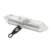 GHSHOP Guiro Instrument Guiro Shaker 초보자 선물 연주하기 쉬운 15.7 인치 스테인레스 스틸 타악기 파티를위한, 은빛