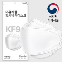 [KF94] 뉴엠 더유쾌한 황사방역마스크 개별포장 대형 100매, 1매, 100개, 흰색