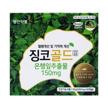징코골드 60캡슐 120캡슐(마스크 x 1매/2매), 500mg