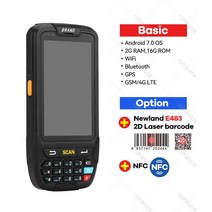 카드 포스기 POs 이지체크 단말기 신화포 4G 안드로이드 PDA POS 휴대용 단말기 재고 Honeywell 1D 2D QR, 13 2D NLE483 NFC_03 UK