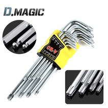 육각렌치 볼렌치/별렌치 9PCS 중형, 육각 볼렌치 중형 9PCS, 9개