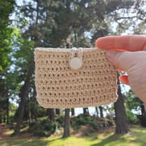 핸드메이드 심플 시원한 느낌의 뜨개 카드지갑