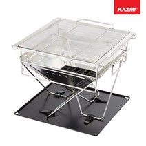 카즈미 헤스티아 캠프파이어 바베큐 그릴 화로대 풀세트 K7T3G001, 1개
