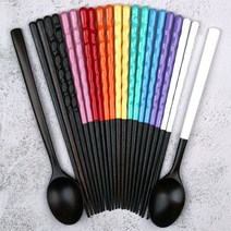 아이하시 천연옻칠 수제 나무수저 모음 부산 국제시장 진품 나무젓가락 나무숟가락 신혼선물, 젓가락(민트)