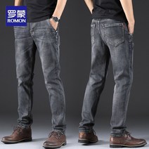 OSTAR 남성 와이드핏 루즈 데님 일자 청바지 로몽 프리미엄 진 와이드 스트레