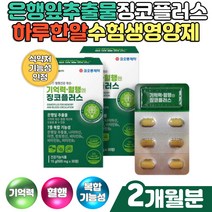 은행잎 추출물 간편 혈행 건강 징코 수험생영양제 작업기억력 집중력 높이는법 나이아신 아연 비타민B군 플라보놀배당체 기억력감퇴 일상생활 불편하신 70대 80대 부모님 건강관리