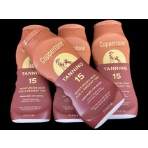 선크림 코퍼톤 SPF 15 자외선 차단제 태닝 로션 4병 기름기 없는 방수제