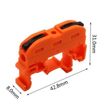 공구부품 Din 레일 터미널 블록 와이어 커넥터 211 50 개 소형 접합 도체 고속 케이블 미니, [01] orange