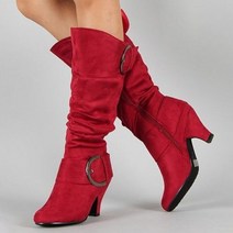 여성 롱부츠 Boots 917# 빅 사이즈 가을겨울 힐 일자 버클 라이더 뉴타임즈 Z