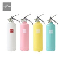 더스퀘어 분말형 가정용 차량용 ABC 디자인 소화기 레몬, 1kg, 1개