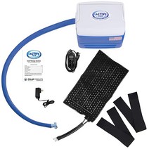 Polar Active Ice 3.0 콜드 테라피 아이스 머신 시스템 프로그래밍 가능한 타이머 전체 둘레 및 커버리지 무릎 압축 패드 9쿼트 쿨러 조용한 펌프 강력한 냉동, Full Coverage Knee