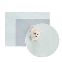 리포소 배변매트 강아지 애견 펫 방수 실리콘 애견매트 배변판 훈련, 민트 사각) 69x55