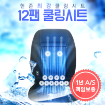 2022년식 최신형 차량용 12팬 터보 쿨링시트 자동차 통풍시트 모든 차종 공용 + 가정용 어뎁터 무료증정