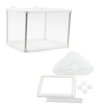 ZOSEN Aquarium Fish Breeder Box Isolation Box Breeder Hatchery Incubator (white), 1