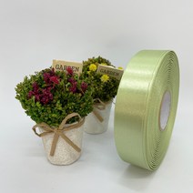 포장 리본 끈 제이제이리본 고밀도주자 40mm 50mm 76컬러 (길이 45M) 공단리본, 나뭇잎