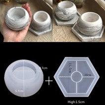 둥근 콘크리트 양초 항아리 실리콘 몰드 DIY 다육이 시멘트 화분 수지 석고 보관 상자 홈 인테리어, 04 D
