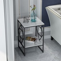 코너테이블 소파 사이드 테이블 대리석 코너 여덟 불멸 거실 캐비닛 발코니 커피 침대 옆, 09 50cmx50cmx60cm