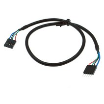 50cm DuPont 2.54 5 핀 Male-to-Female 컴퓨터 케이스 내부 USB IDC 마더 보드 커넥터 Female-to-Female 연장 케이블, 02 male female 50cm