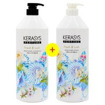 조은마켓 케라시스 프레쉬&러쉬 퍼퓸(샴푸+린스)1L 대용량 모발 생기케어, 1세트
