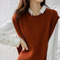 여성골프조끼 숙녀 니트 봄과 가을 새로운 스웨터 패션 느슨한 캐주얼 민소매