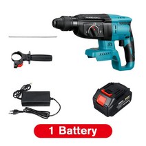 쁘레카 파괴함마 뿌레카 Drillpro 브러시리스 무선 로터리 해머 드릴 충전식 임팩트 마키타 18V 배터리용, 01 1 Battery