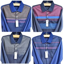 아빠 긴팔티 카라 60대 여름 통기성 아저씨 옷 중년남성 스판 할아버지 편한 티셔츠