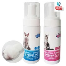 냥빨 고통방지 안전한 촉촉 고양이 거품샴푸 긴털 반려묘목욕 애묘셀프목욕, 푸르메리아향
