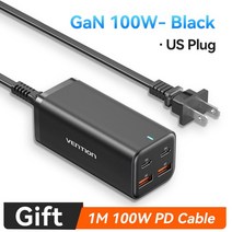 가성비벤트ion 데스크탑 충전기 GaN 노트북 고속 PD 어댑터 14 12 프로 맥스 샤오미 호환 맥북, 03Plug-Black