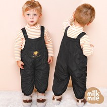 [밀크마일] 몽글퀼팅오버롤팬츠