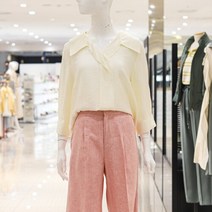 ab.f.z [ab.f.z] 브이넥카라프릴블라우스 (KSW2HB51E)