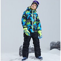 -30 도 스키복 스키 재킷 및 바지 스노우보드 슈트 스노우보드 재킷 바지 남아 겨울 눈 옷, 검은색_XL