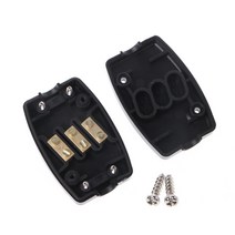 13A 인라인 커넥터 박스 3 터미널 조인 플렉스 케이블 와이어 메인 전기 조인, 검은색