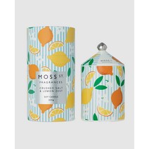 Moss St 향수 크러쉬드 솔트 & 레몬 제스트 세라믹 캔들 - 320g, One Size
