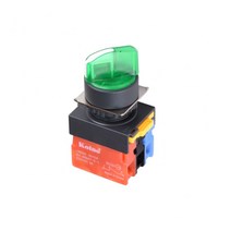 2A0B 3단 수동 셀렉터 스위치 트랜스부착형 LED 램프 380V AC 22mm NS22-S3-L4A2A0B, 레드 [NS22-S3-L4AR2A0B]