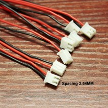 100 개/몫 LED 액세서리 XH 터미널 라인 피치 2.54/PH2.0mm 2Pin 2P 10cm 24th 케이블, 22AWG_300MM-length