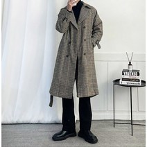 라핏 남자 투투 모직 누빔 트렌치 코트