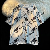 wanghuan재능있는 신문의 여름 구매 남성 여름 옷 여름 새 짧은 소매 티셔츠 남자 조수 와일드 하이 스트리트 네트워크 홍콩 바람 일 동향 느슨한 반 슬리브 남성 티셔츠 흰