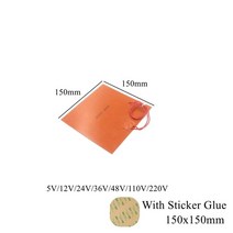 12v전기장판 12볼트전기장판 12v 온열 차량 자동차 전기 겨울 매트 시트 300x300mm 12V 110V 220V 실리콘 고무 난방 패드 사각 플랫 히트 밴드 플레이트 방수, [04] 36V or 48V, [06] 120x120mm