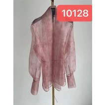 예쁜 블라우스가 선한 상의 디자인감이 소박하고 유니크한 핑크 쉬폰 셔츠