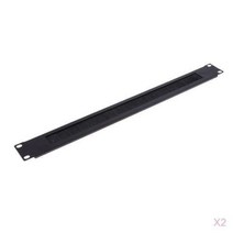 2pcs 네트워크 브러시 패치 패널 랙 장착 19 인치 1U 알루미늄 케이블 관리, 480x44x7mm, 블랙