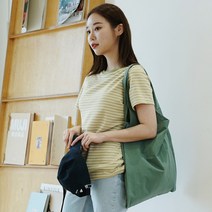 [JUST B] 노브라티 노브라 캡내장 홈웨어 2세대 와우티 데일리 라운드 티셔츠 올리브 스트라이프