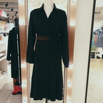 리안뉴욕 여성 러블리 셔츠형 벨트 롱 원피스