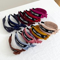 로맨틱모모 ﻿10color 컬러블랙라벨 레터링 반다나 헤어밴드 면 머리띠