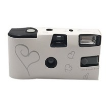 다회용필름카메라 레트로 35mm 사진 일회용 필름 카메라 플래시 전원 일회용 토이카메라, 하얀