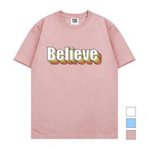 더팀 빌리브블랜드 남녀공용 S~4XL 20수 프린트 반팔 티셔츠