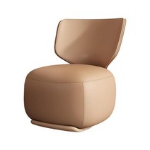 북유럽 봄소와소파 패브릭소파 싱글 모듈소파, Leather - brown