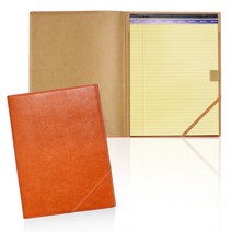 아인텍 가죽 A4 레포트패드 슬림 노트커버, 오렌지[H4004]