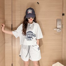 초등학생 심플 카라반팔티 반바지세트 상하의 운동복 티셔츠 바지