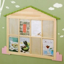 원목 지붕형 아크릴 8칸 게시판, 본상품선택 01.지붕형8칸(내추럴)_01.게시판, 본상품선택 본상품선택
